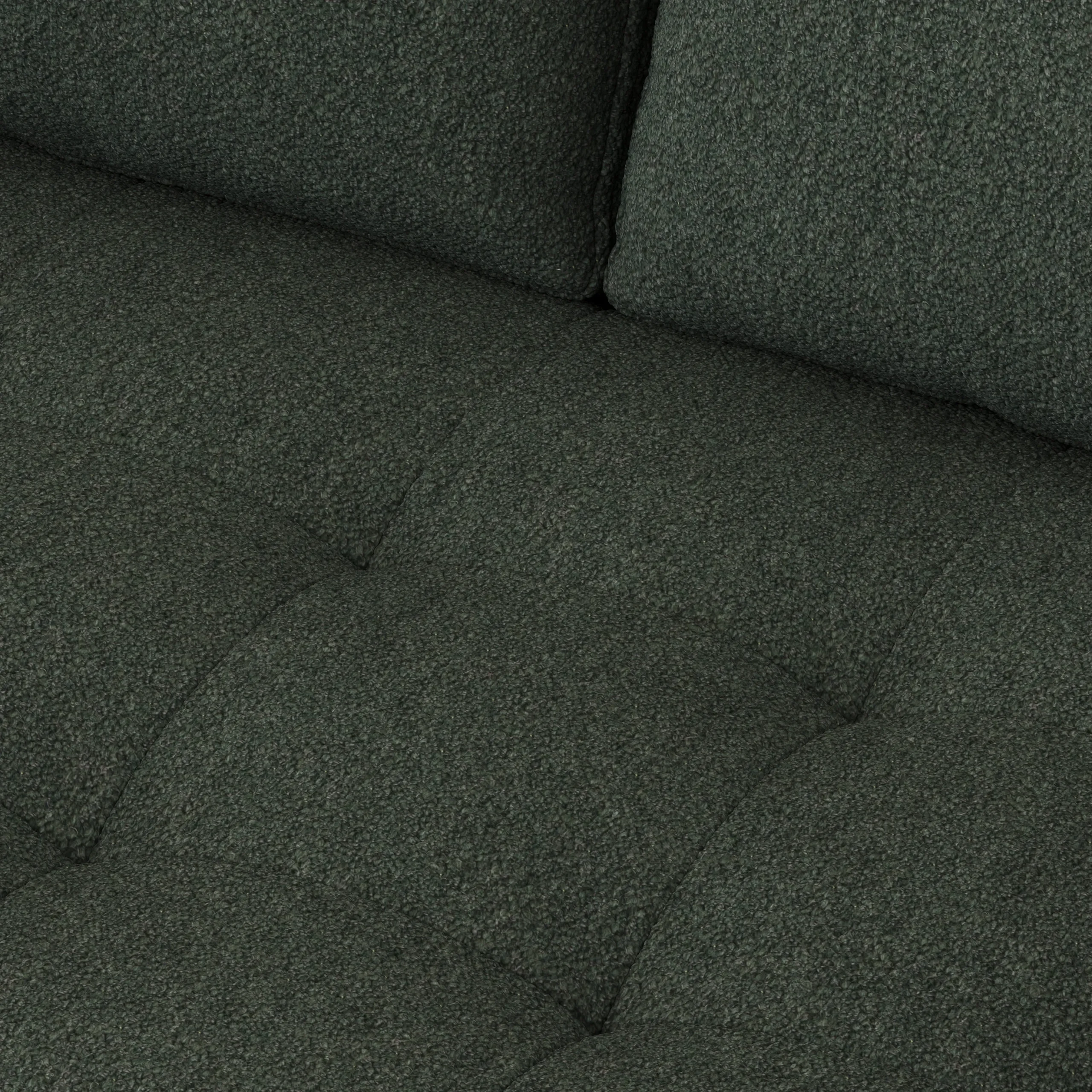 Sven 72_ Tufted Loveseat - Green Wool Bouclé - Image 5