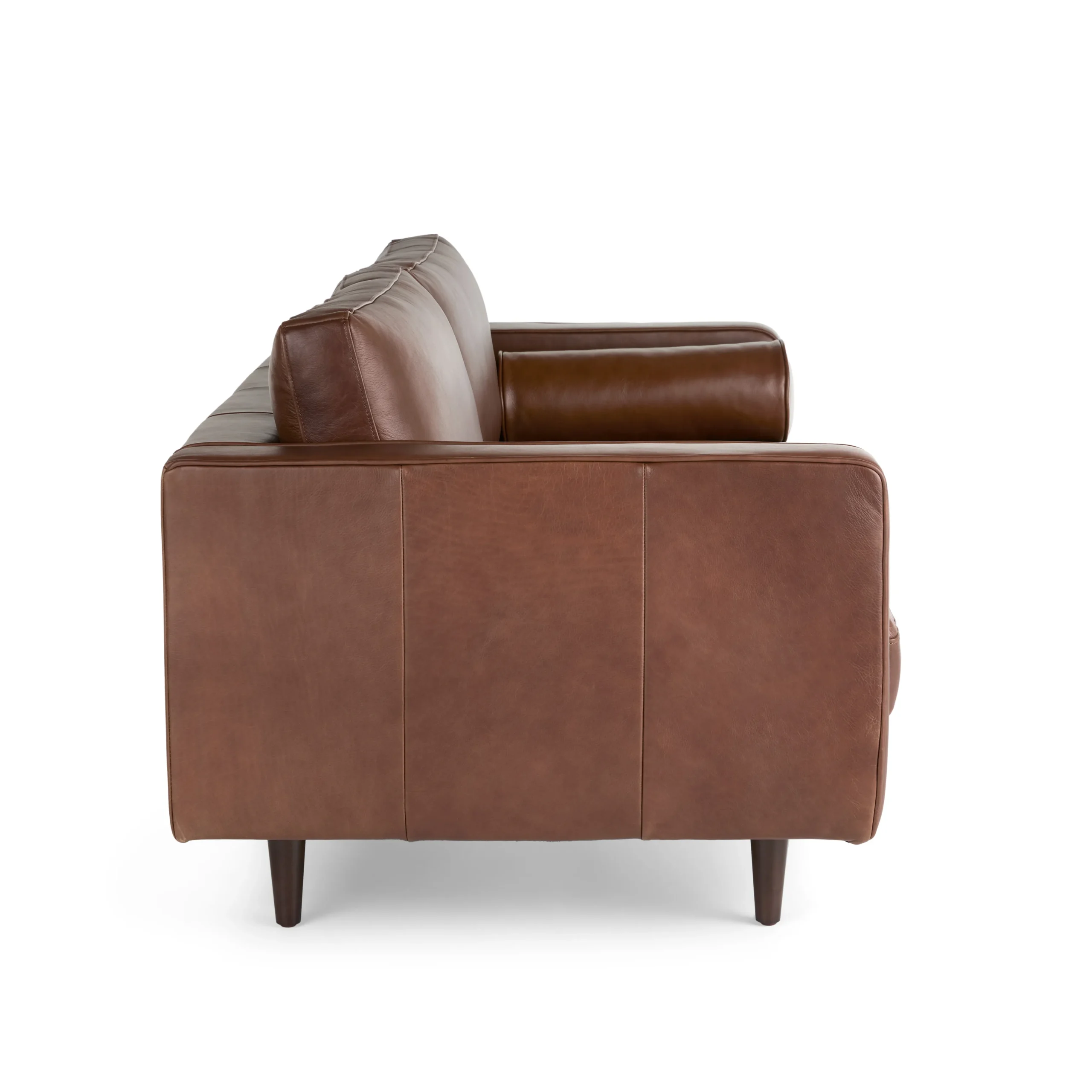 Sven 72_ Tufted Leather Loveseat - Taos Brown - Image 6