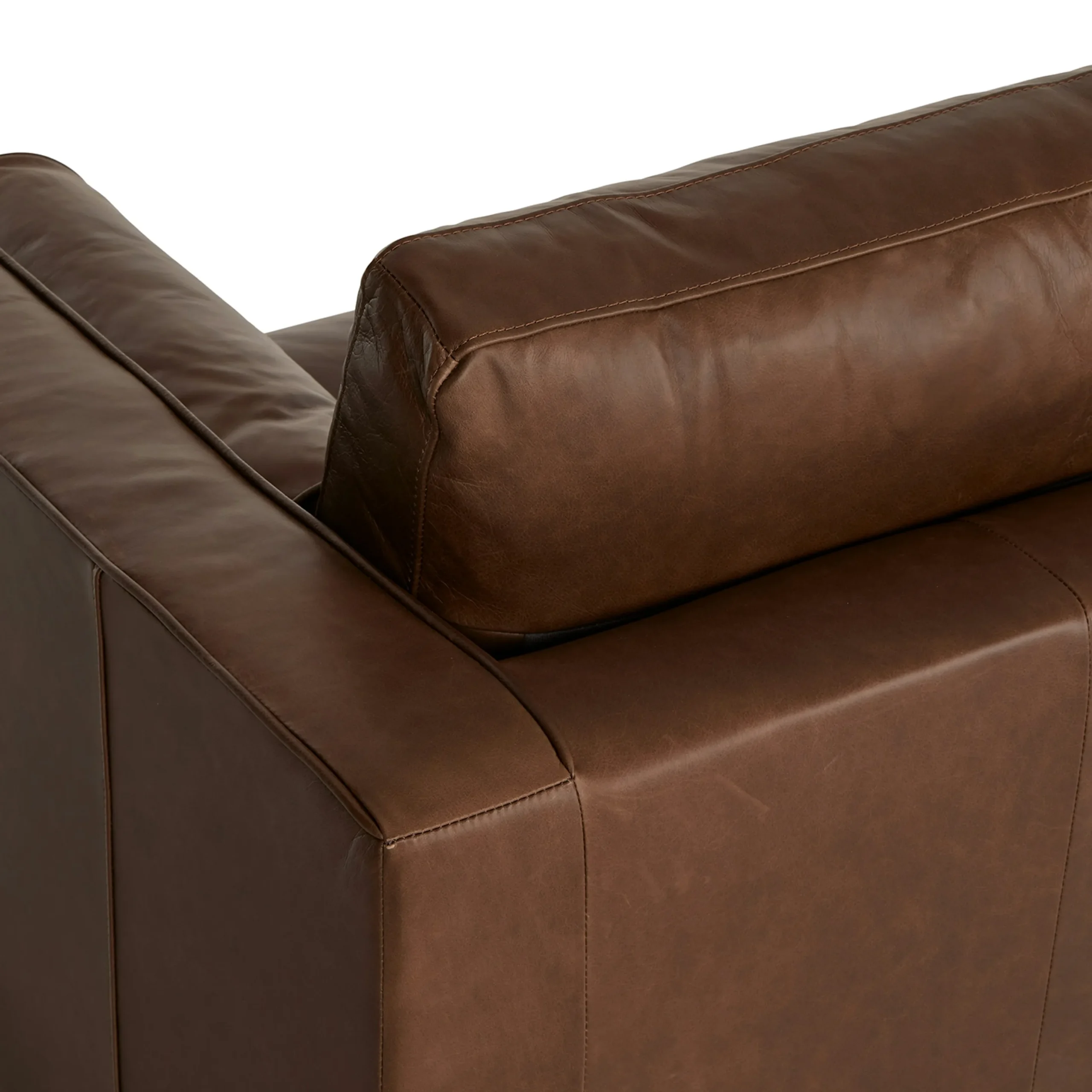 Sven 72_ Tufted Leather Loveseat - Charme Chocolat - Image 5