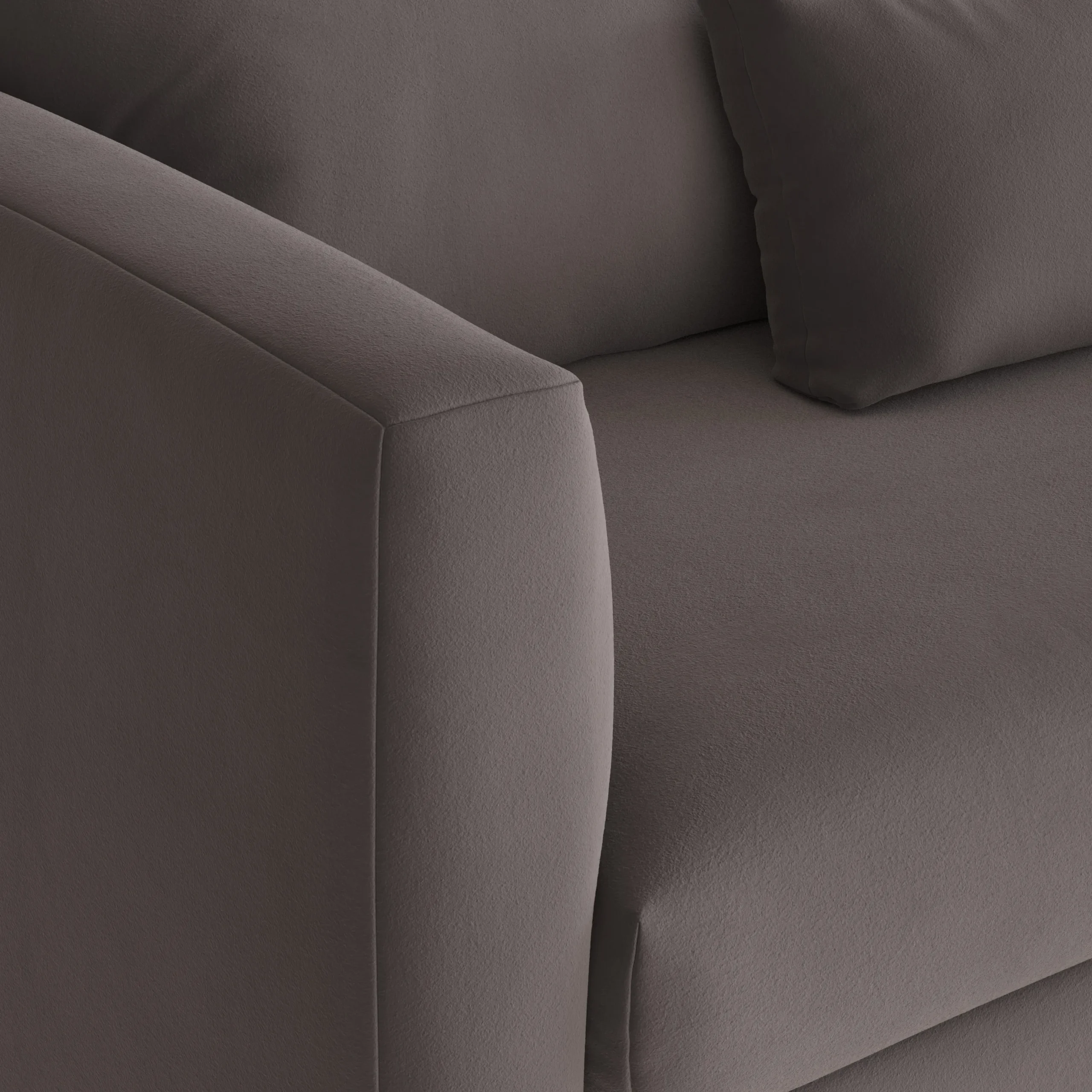 Marina 90_ Velvet Sofa - Hale Warm Gray - Image 7