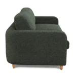 Vati 80_ Sofa Bed - Natural Oak and Green Wool Bouclé