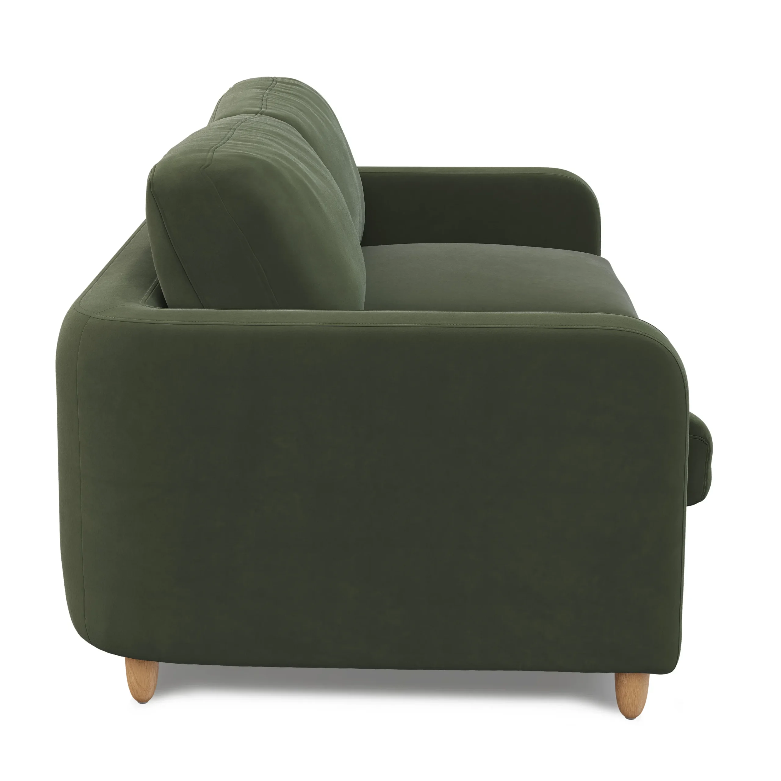 Vati 80_ Velvet Sofa Bed - Natural Oak and Hale Fir Green - Image 13
