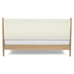 Lenia King Upholstered Bed - White Oak and Lunaria White Bouclé