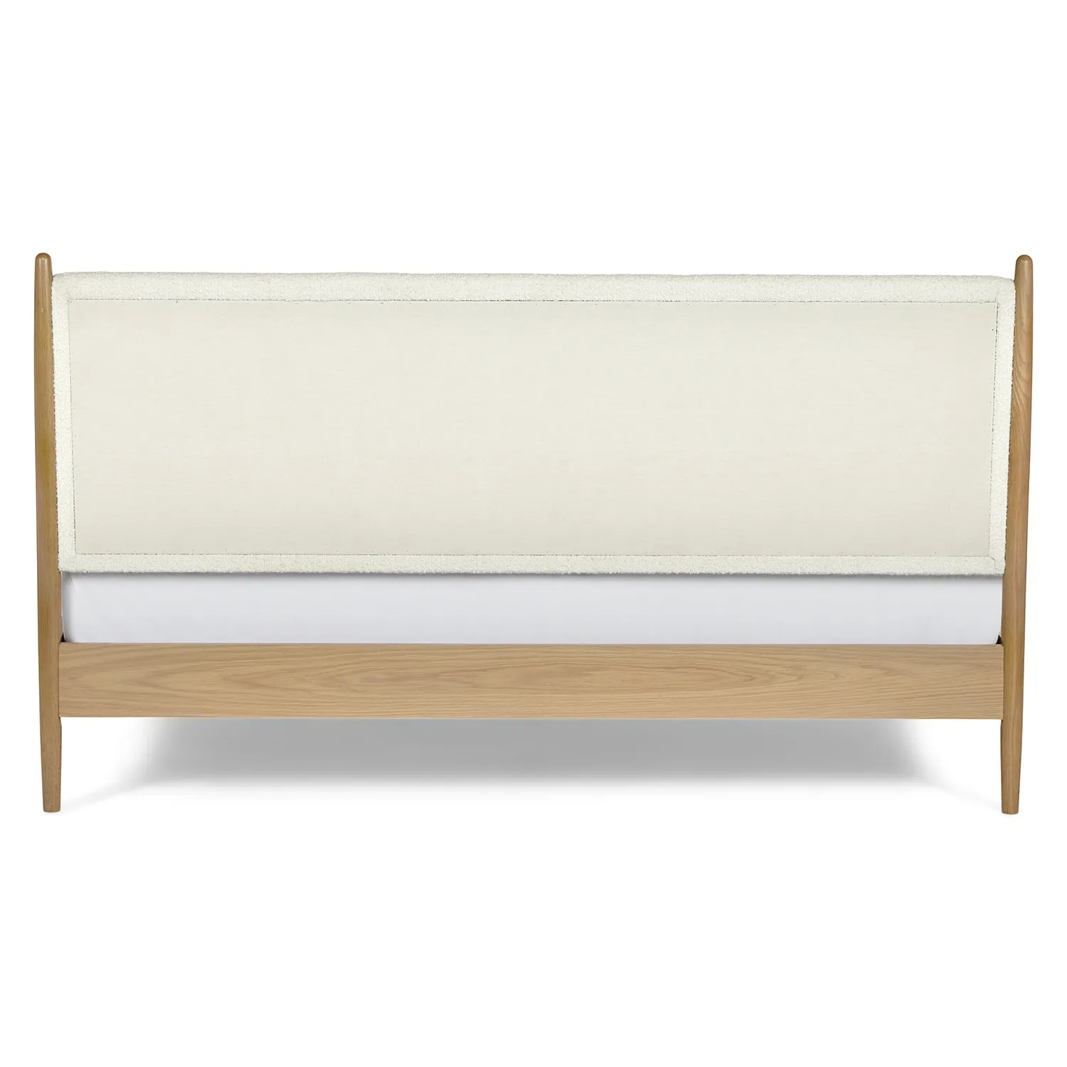 Lenia King Upholstered Bed - White Oak and Lunaria White Bouclé - Image 7