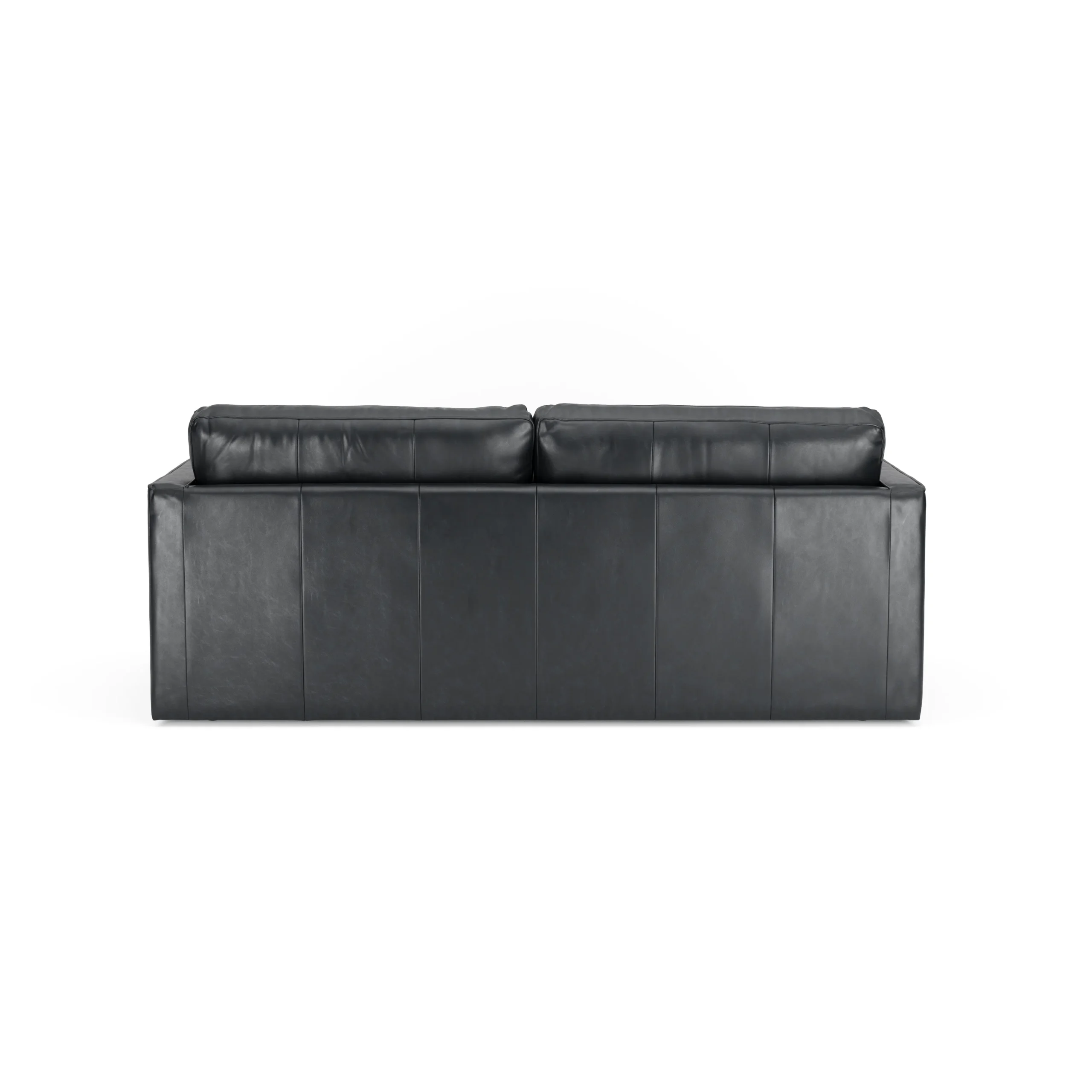 Sven 88_ Tufted Leather Sofa Bed - Oxford Black - Image 7