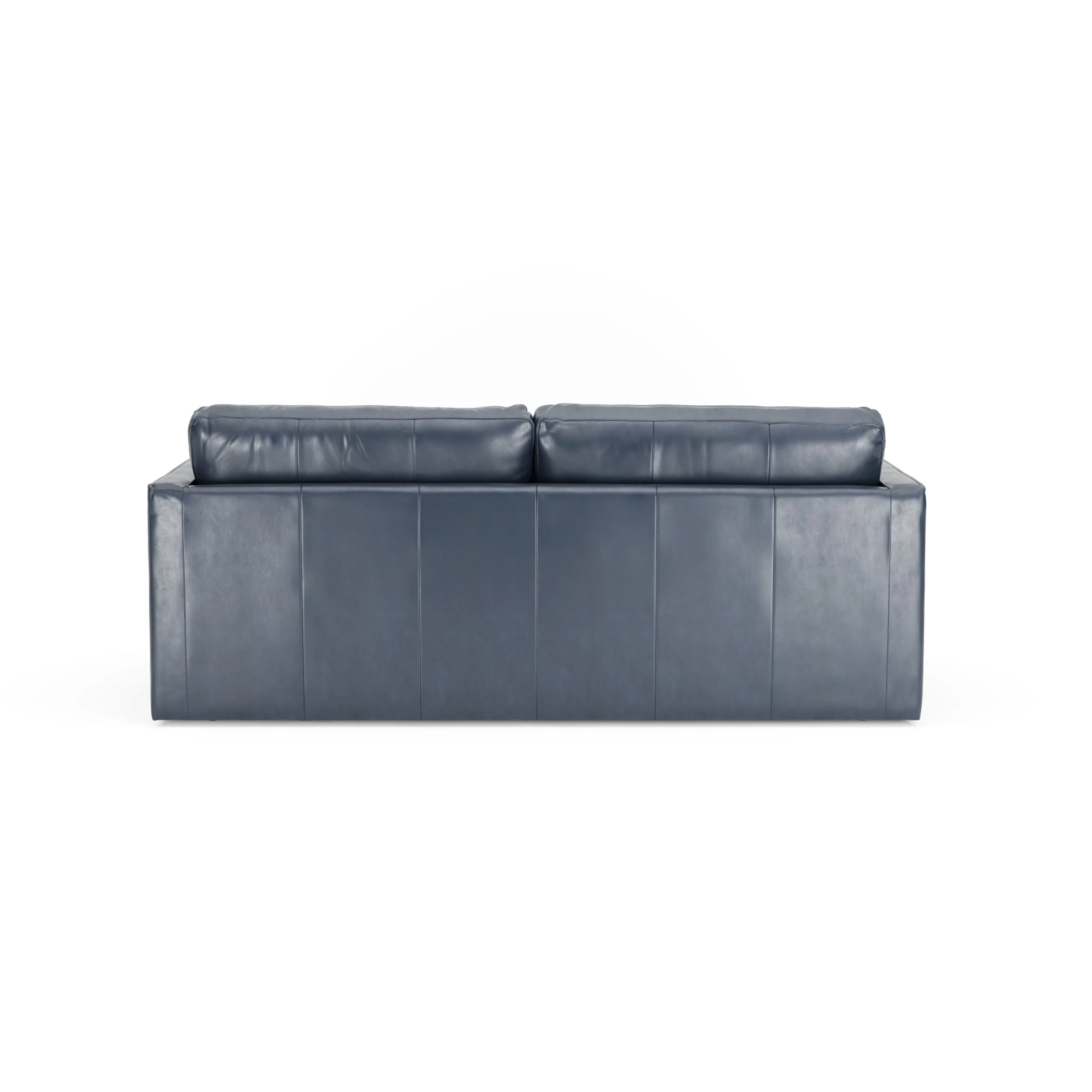 Sven 88_ Tufted Leather Sofa Bed - Oxford Blue - Image 7
