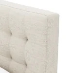 Sven King Tufted Bed - Biscuit Cream