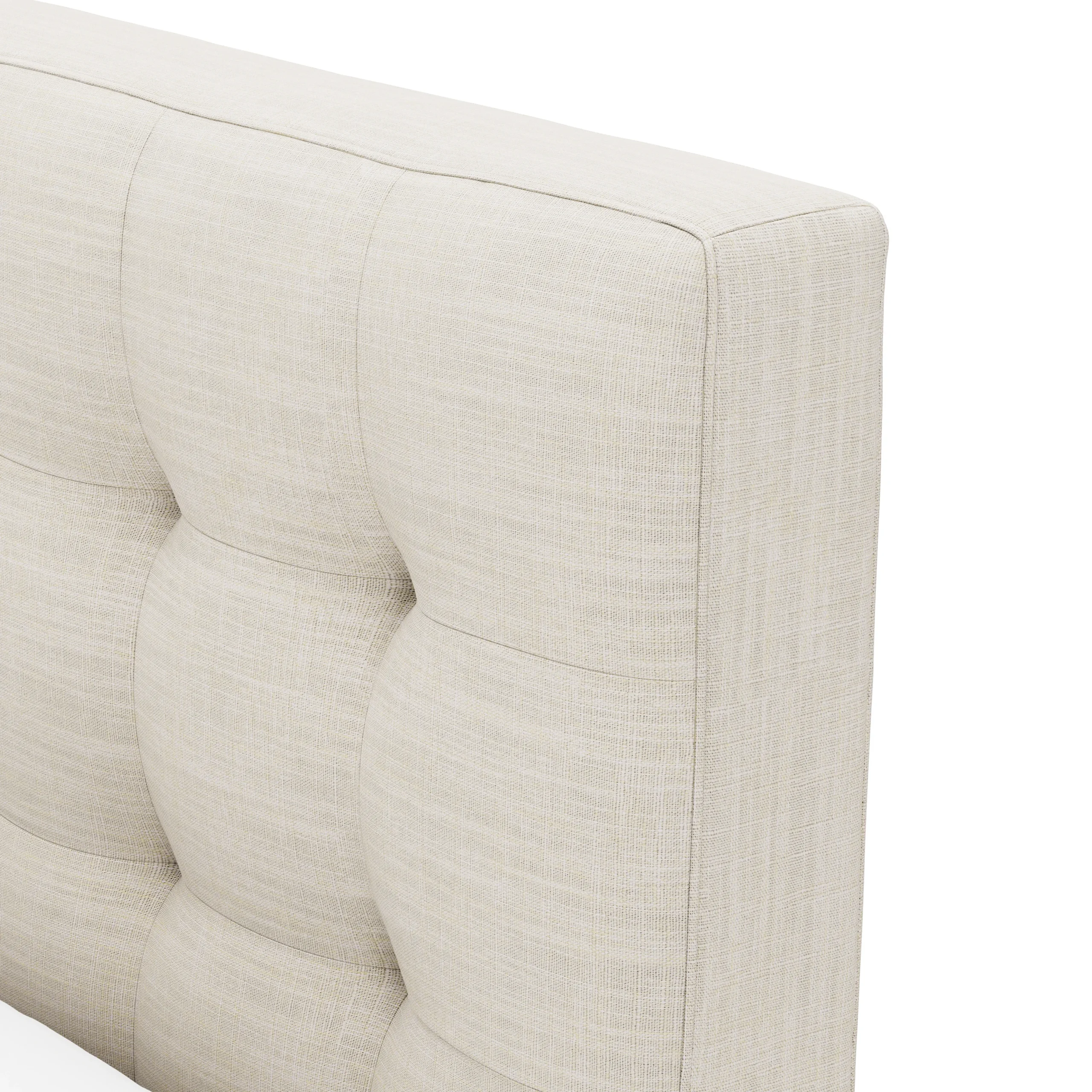 Sven King Tufted Bed - Biscuit Cream - Image 7