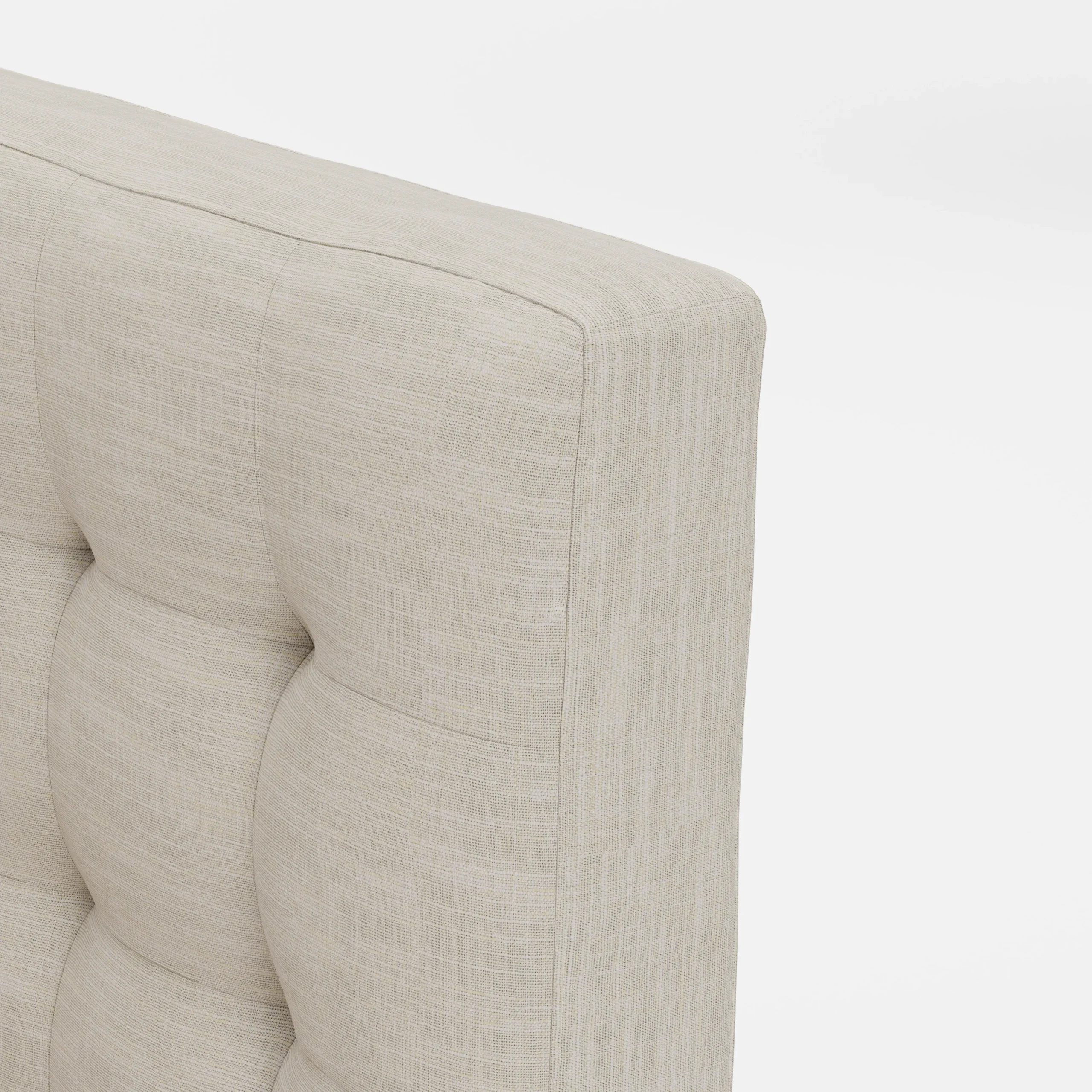 Sven Queen Tufted Bed - Biscuit Cream - Image 7