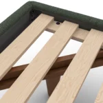 Tessu King Low Profile Upholstered Bed - Green Wool Bouclé