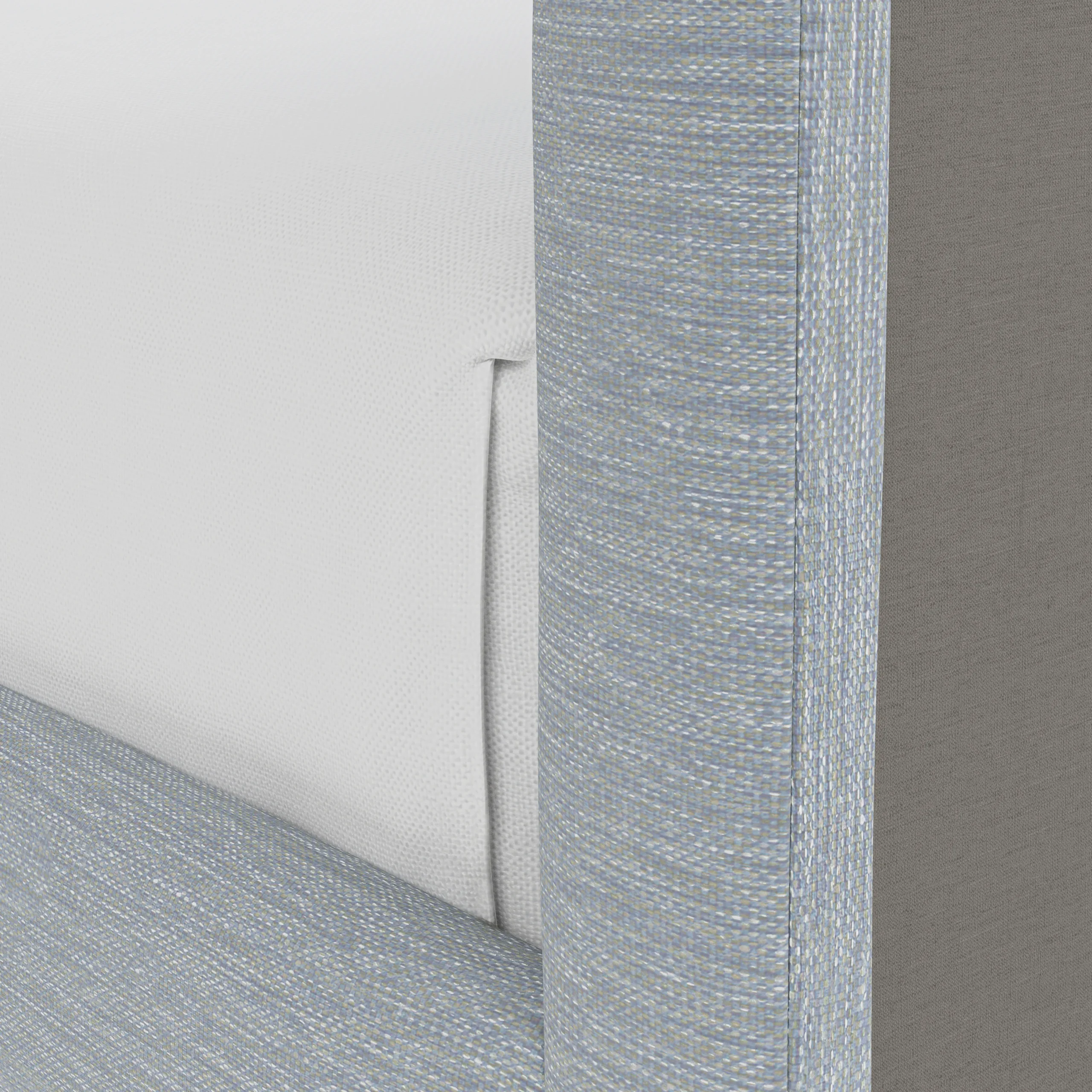 Tessu King Low Profile Upholstered Bed - Silver Light Blue - Image 6