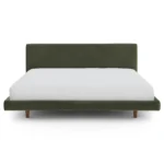 Tessu King Low Profile Velvet Bed - Hale Fir Green