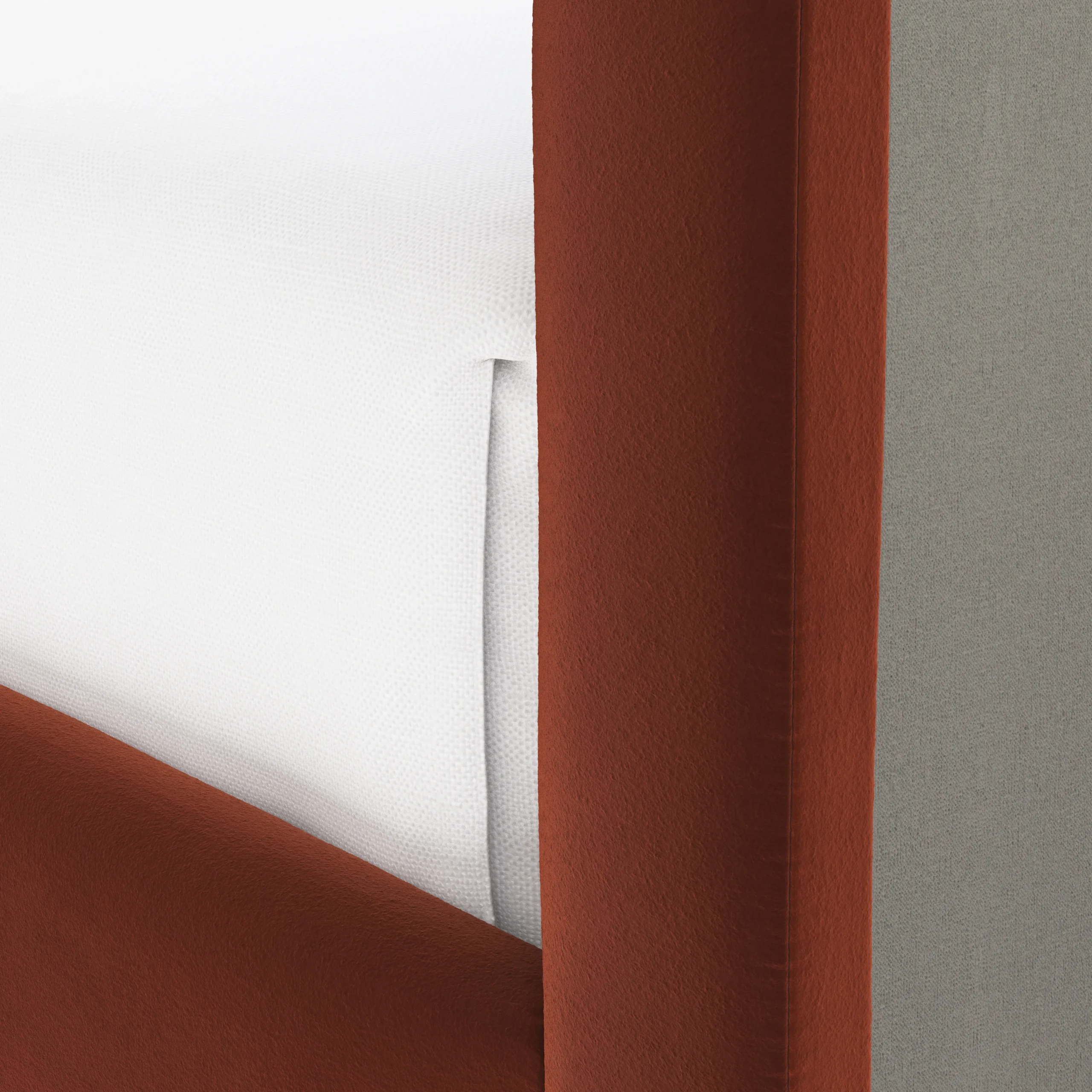 Tessu King Low Profile Velvet Bed - Hale Rust - Image 6