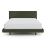 Tessu Queen Low Profile Velvet Bed - Hale Fir Green