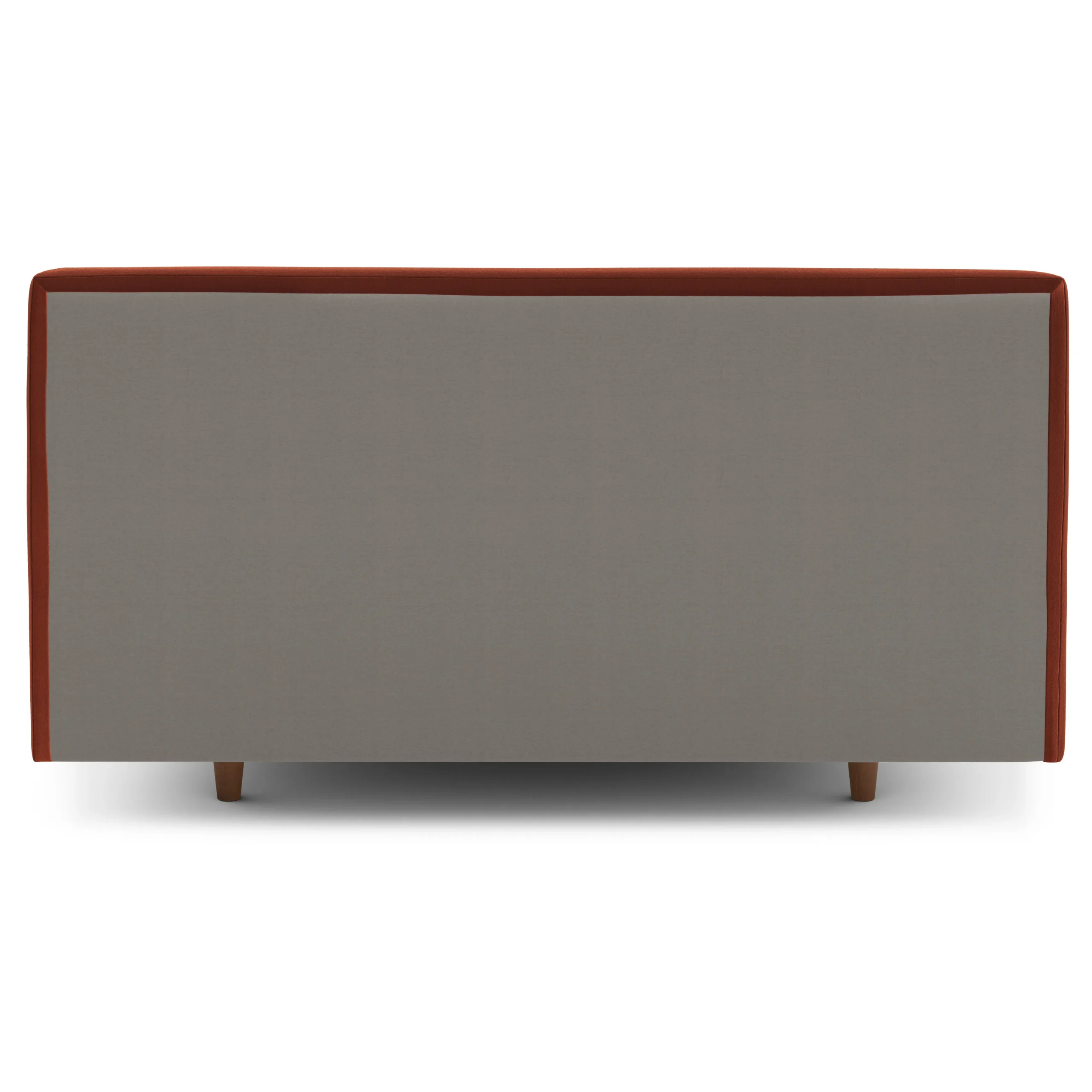 Tessu Queen Low Profile Velvet Bed - Hale Rust - Image 4
