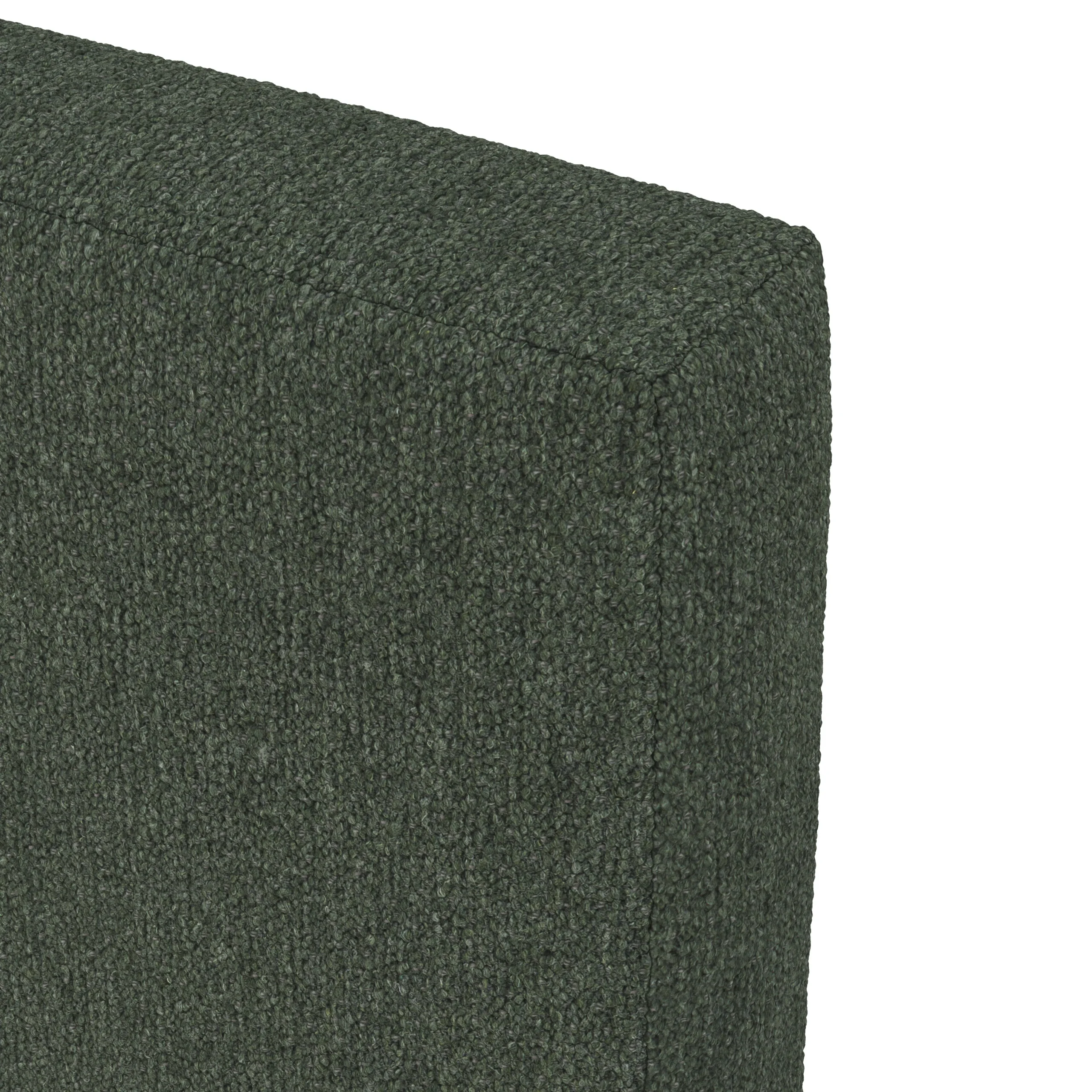 Tessu Twin Low Profile Upholstered Bed - Green Wool Bouclé - Image 6