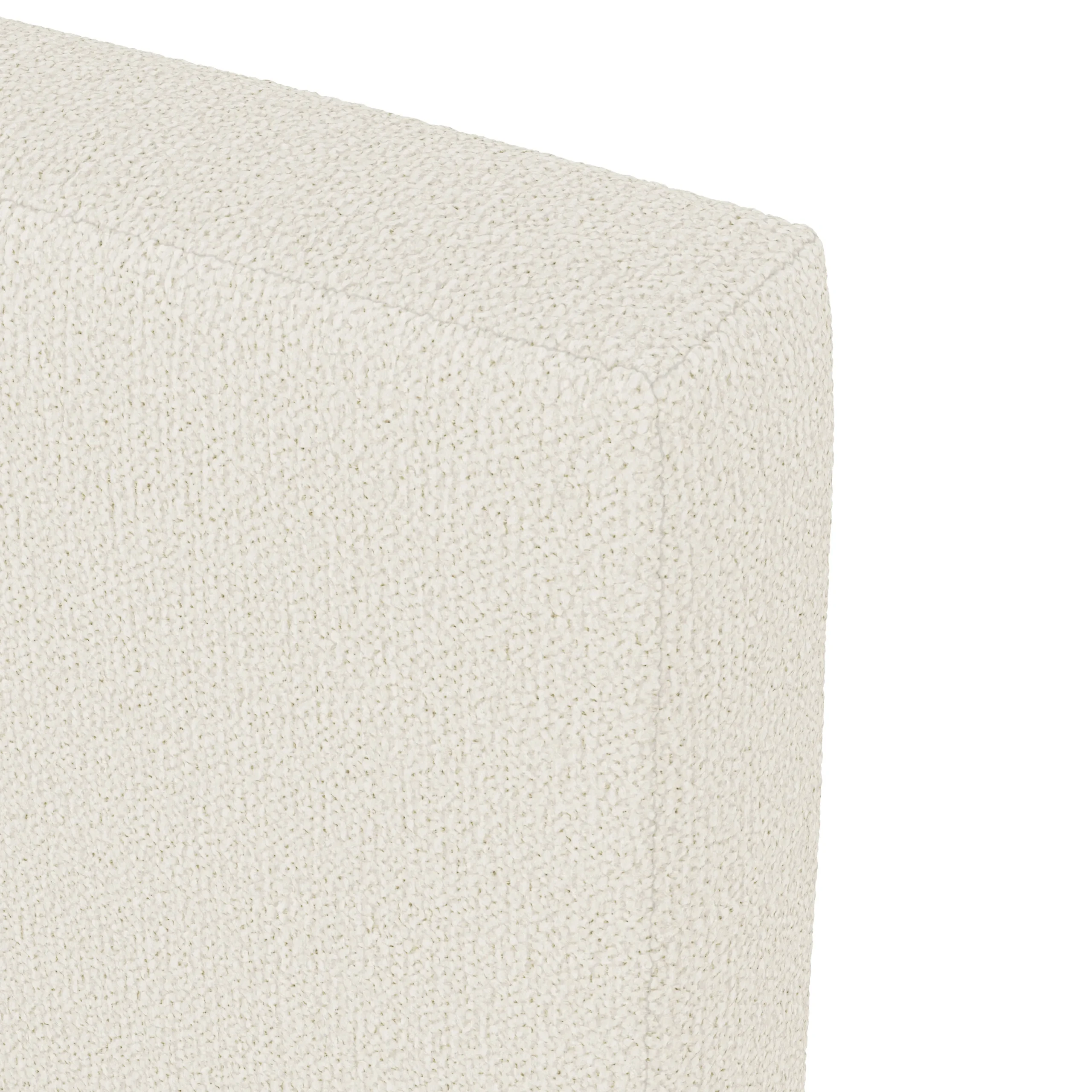 Tessu Twin Low Profile Upholstered Bed - Ivory Wool Bouclé - Image 6