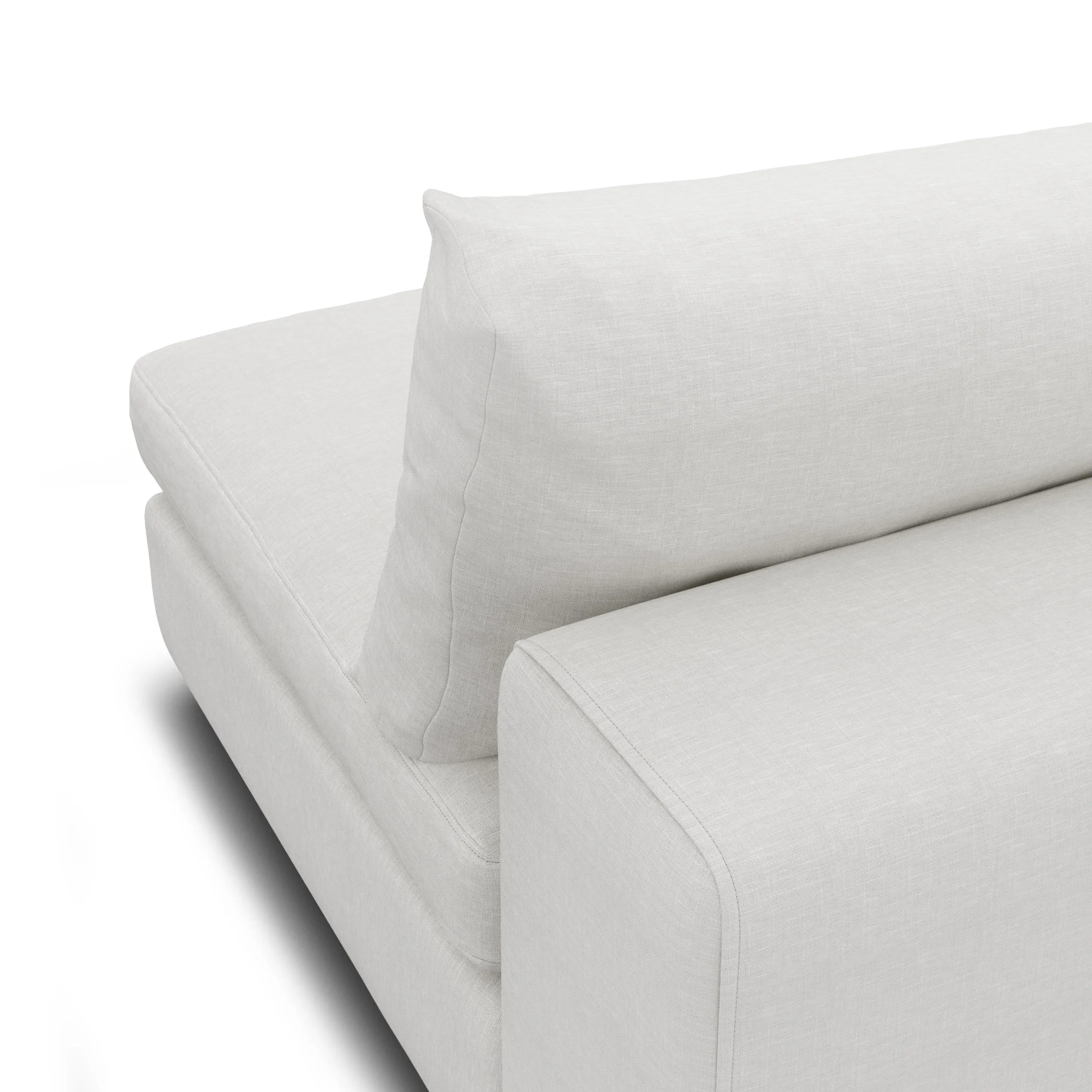 Beta 79_ Armless Modular Sofa - Quartz White - Image 7