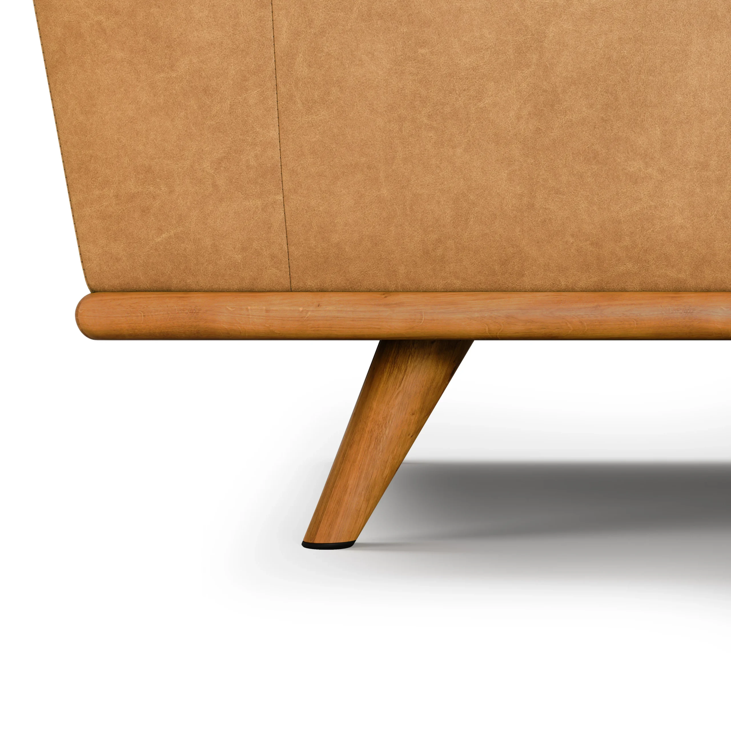Timber 66.5_ Leather Loveseat - Charme Tan - Image 6