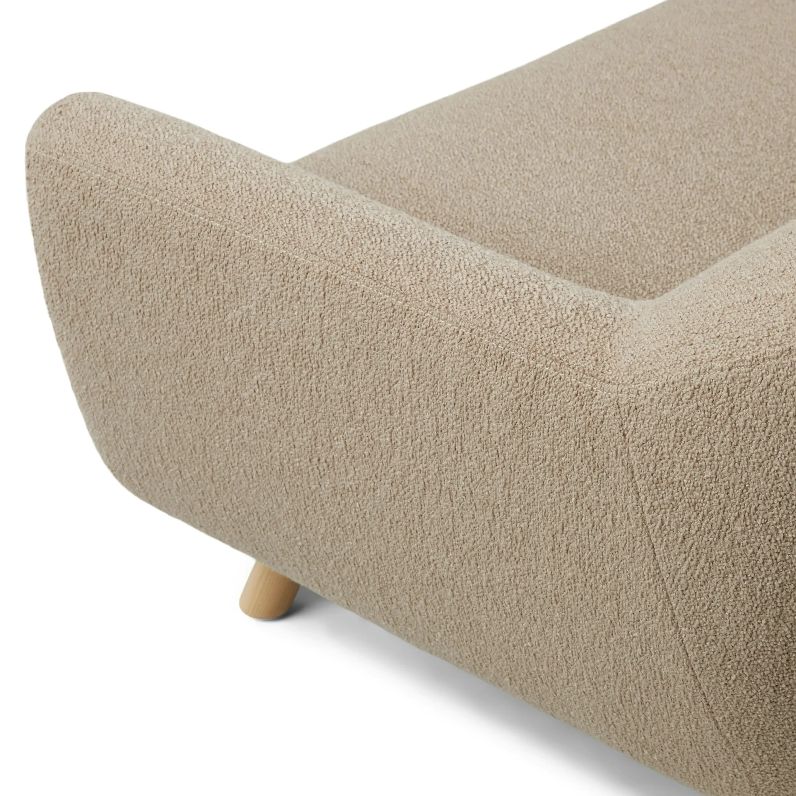 Gabriola 64_ Loveseat - Sandstone Wool Bouclé - Image 7