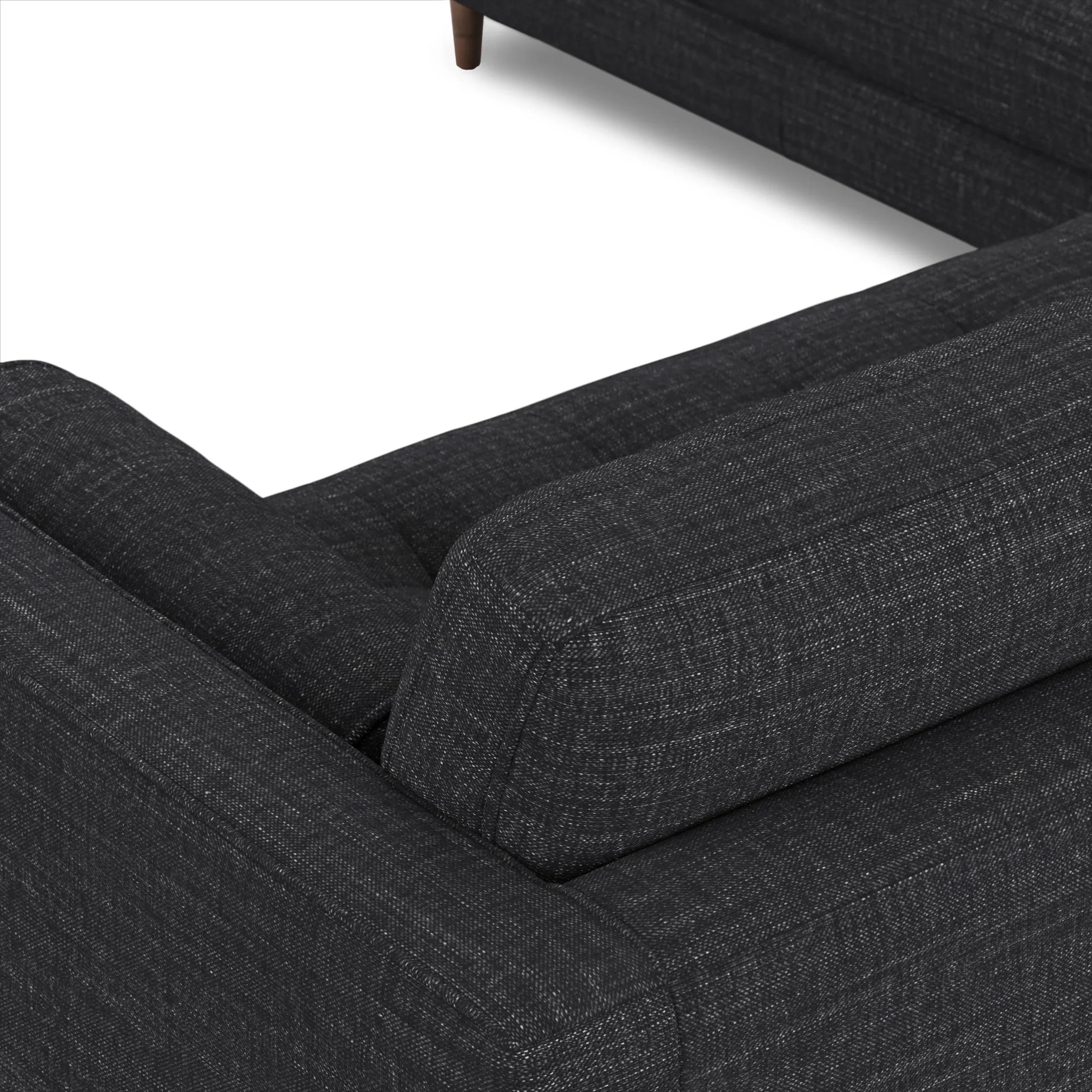 Sven 107_ Tufted Corner Sectional Sofa - Napa Charcoal - Image 6