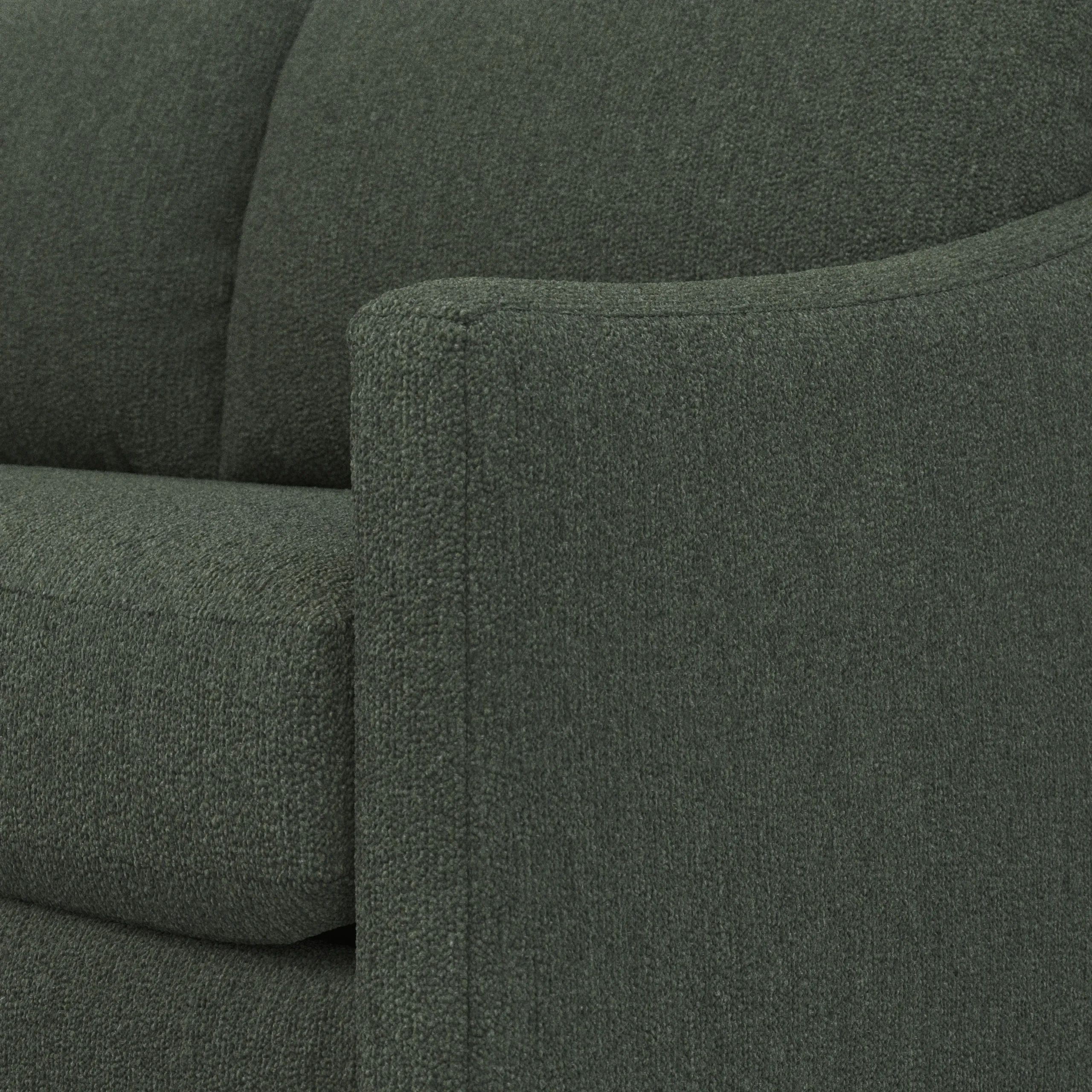 Landry 72_ Loveseat - Green Wool Bouclé - Image 8