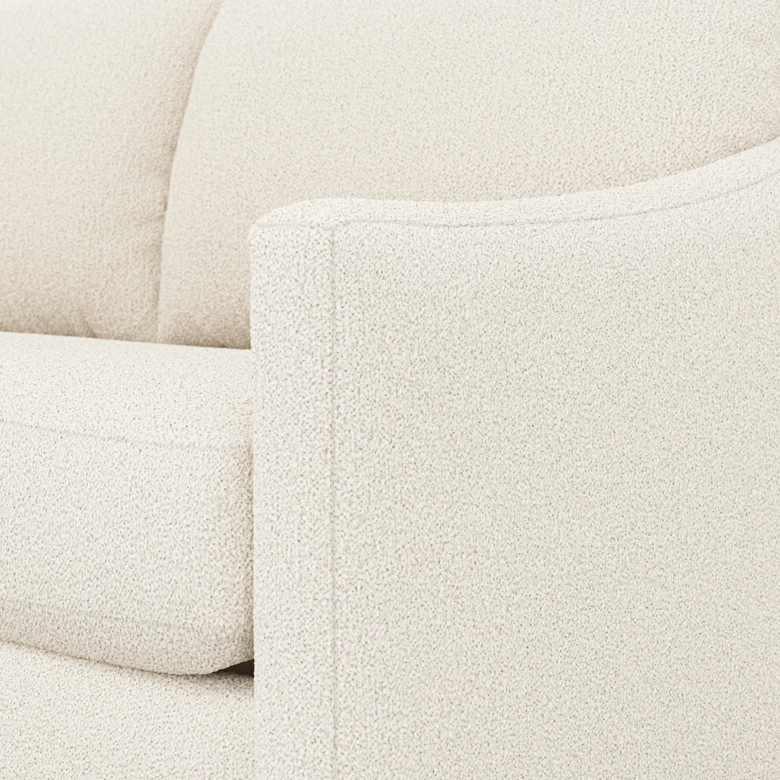 Landry 72_ Loveseat - Ivory Wool Bouclé - Image 5