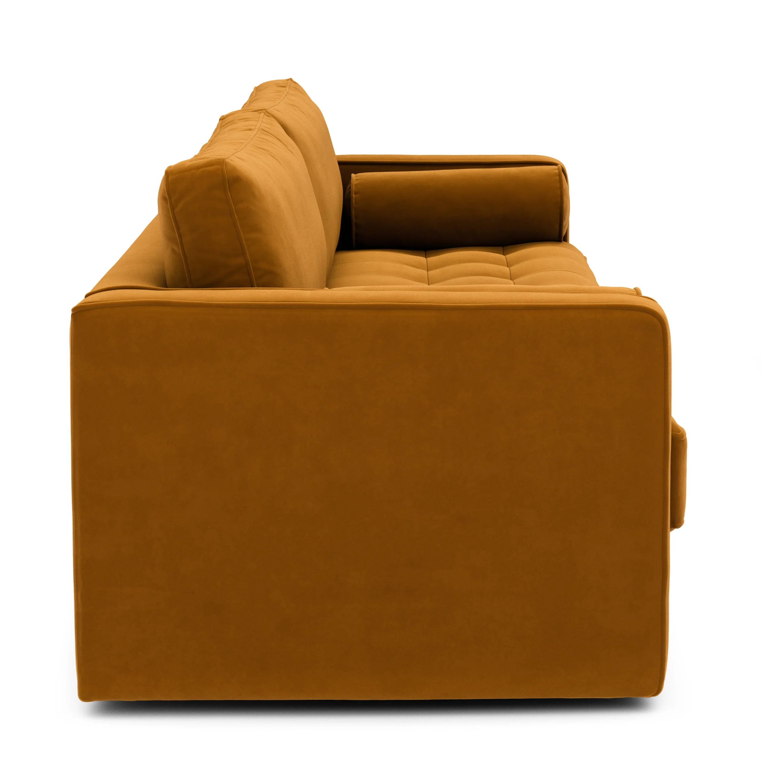 Sven 88_ Grounded Tufted Velvet Sofa - Plush Pacific Ginger - Image 8