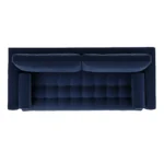 Sven 88_ Grounded Tufted Velvet Sofa - Plush Cascadia Blue
