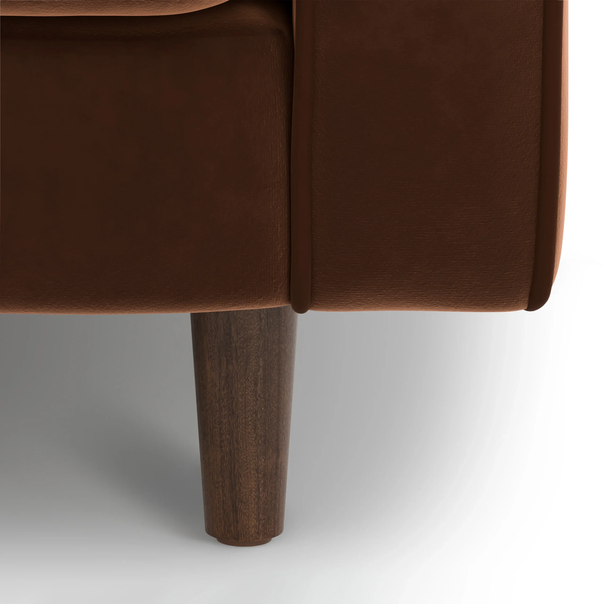 Sven 72_ Tufted Velvet Loveseat - Plush Pacific Brown - Image 4