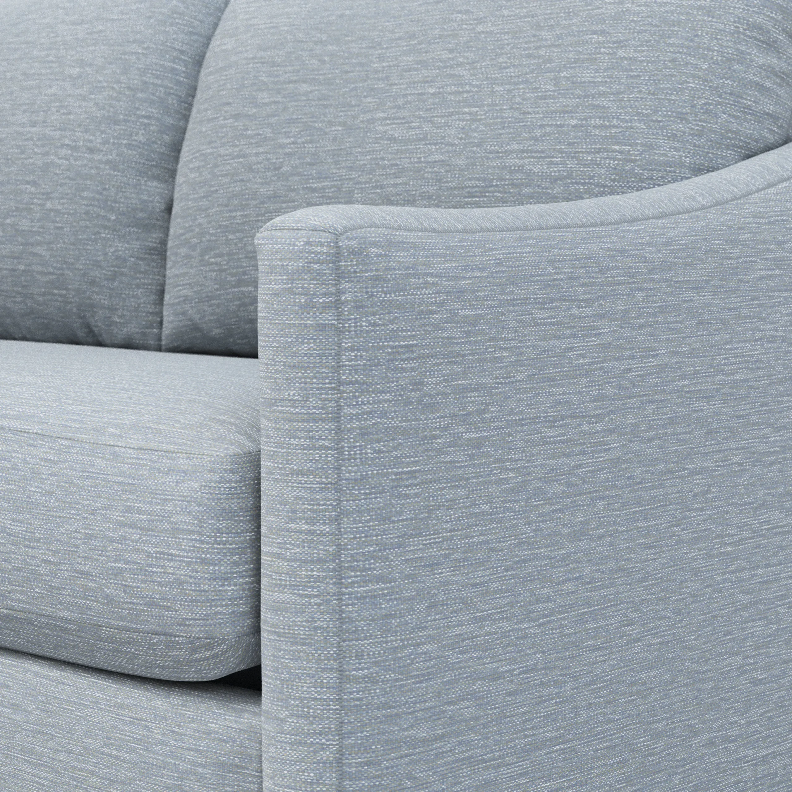 Landry 72_ Loveseat - Silver Light Blue - Image 8