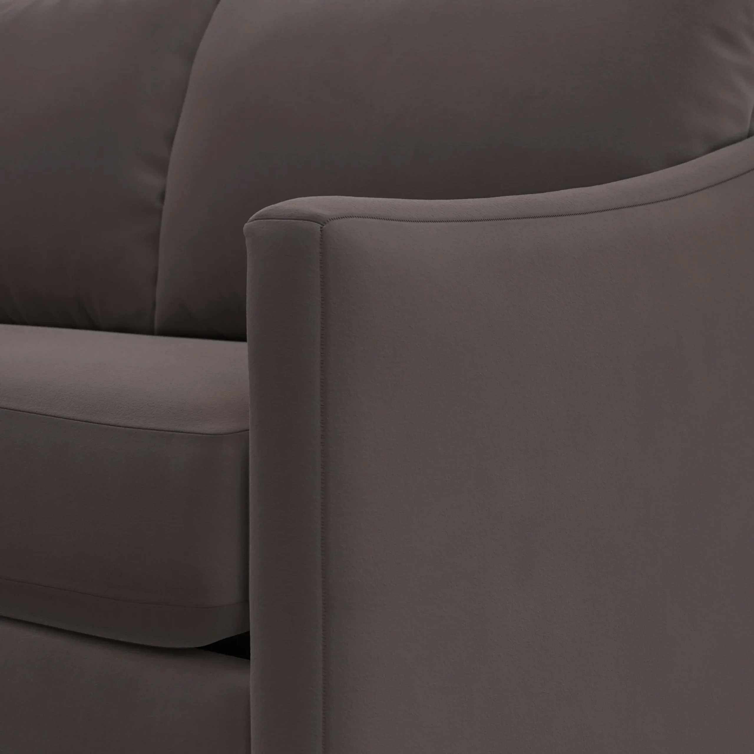 Landry 72_ Velvet Loveseat - Hale Warm Gray - Image 8