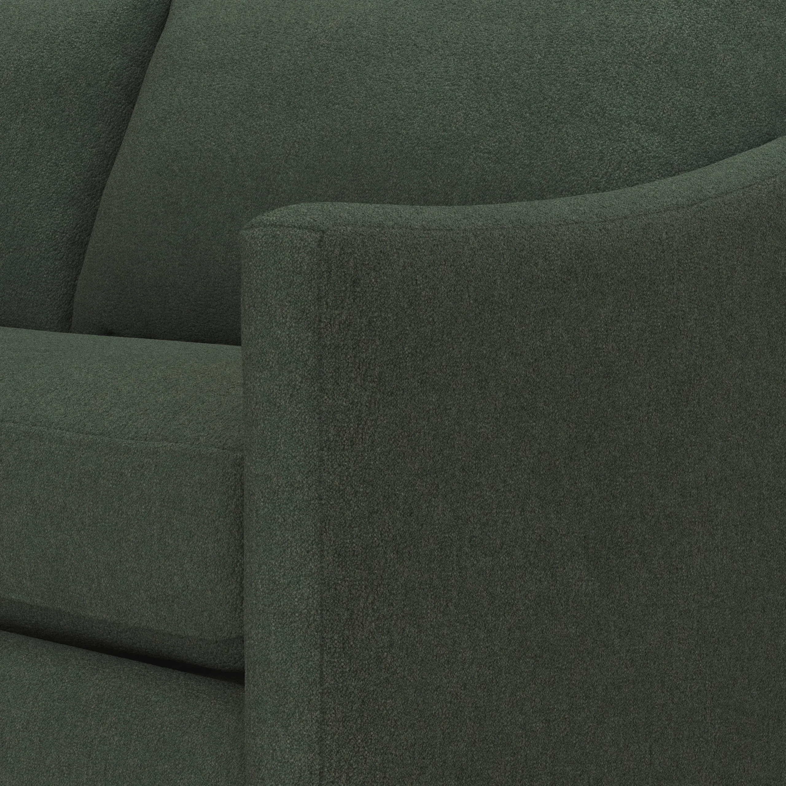 Landry 84.5_ Sofa - Green Wool Bouclé - Image 8