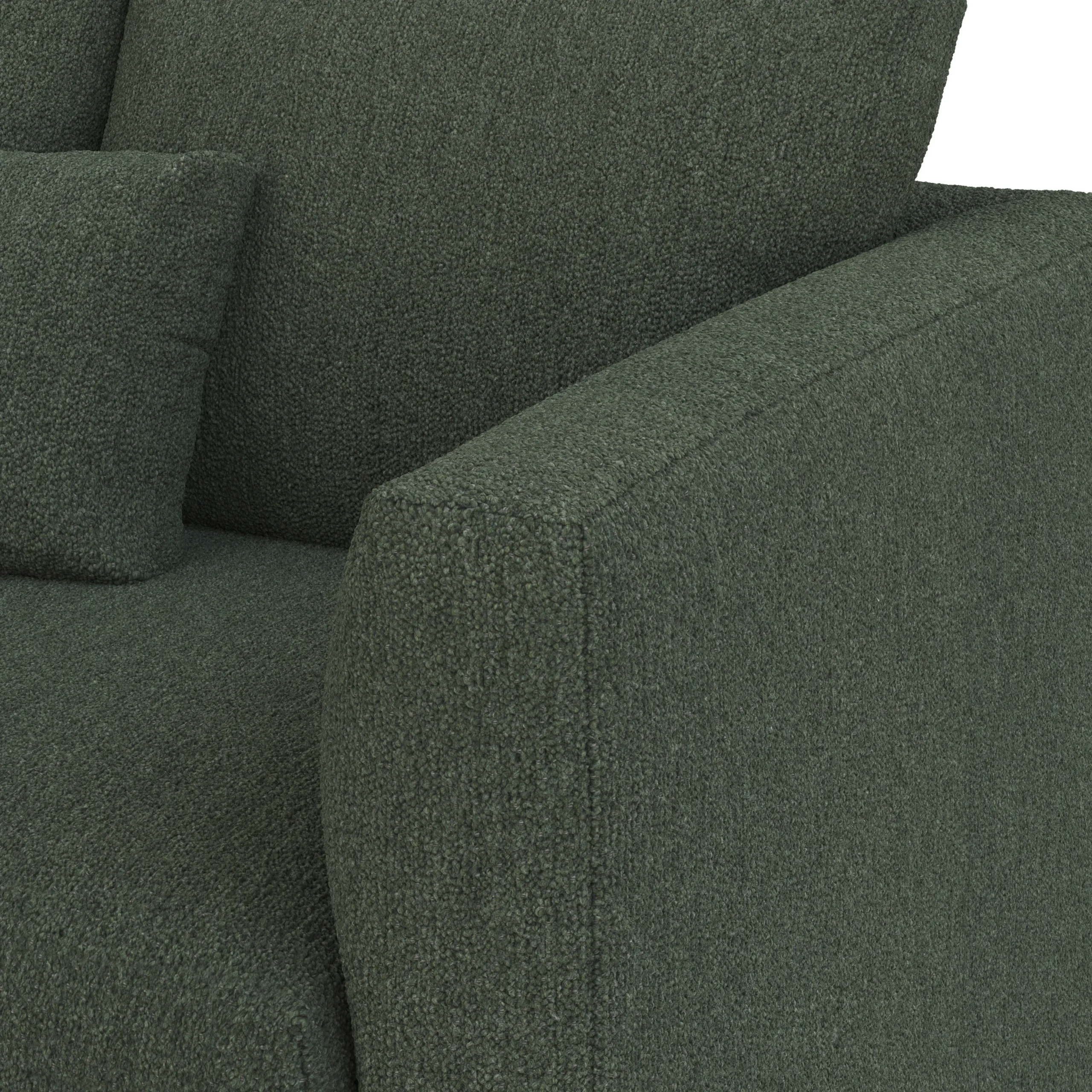 Marina 80_ Sofa - Green Wool Bouclé - Image 8