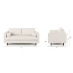 Sven 72_ Tufted Loveseat - Ivory Wool Bouclé