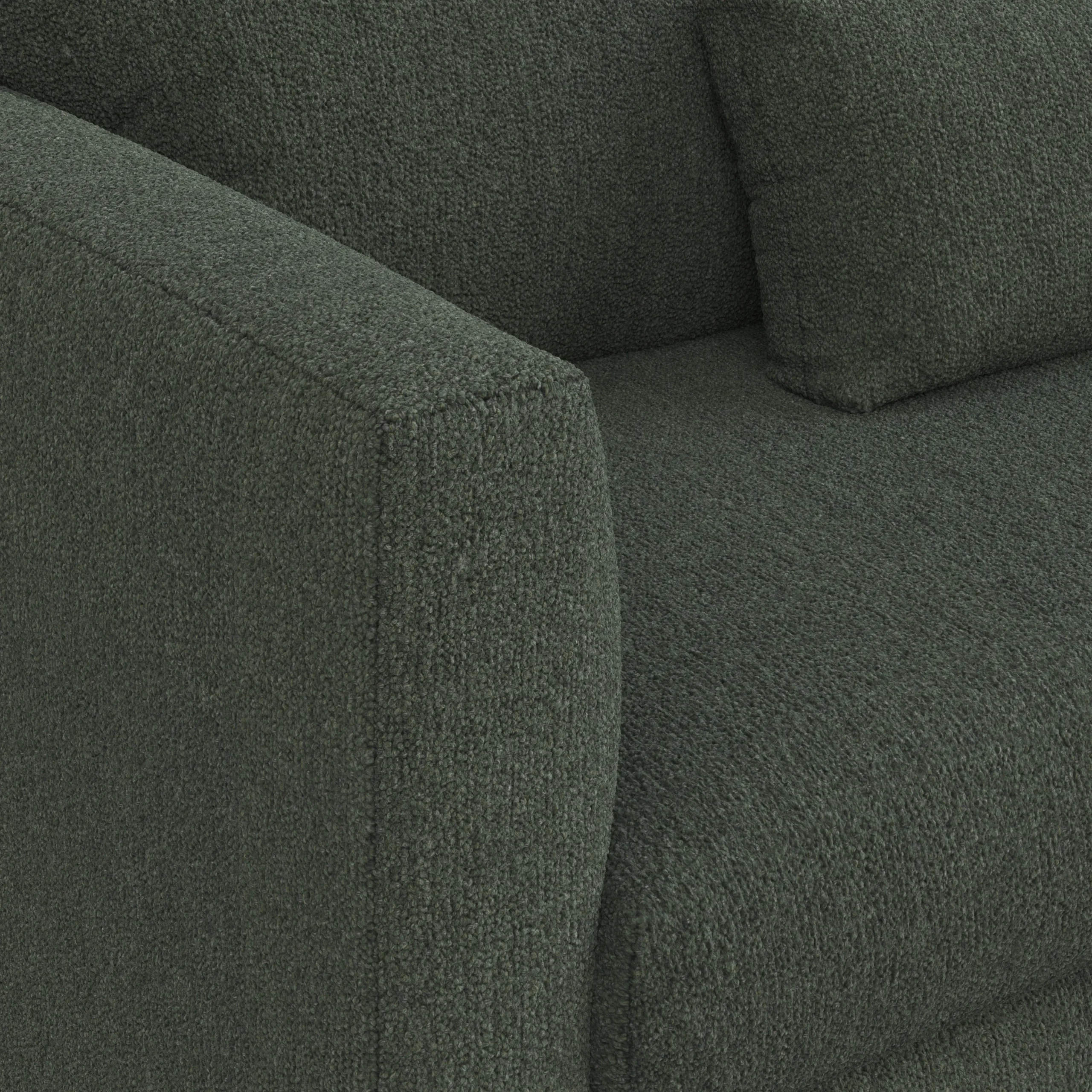 Marina 90_ Sofa - Green Wool Bouclé - Image 8