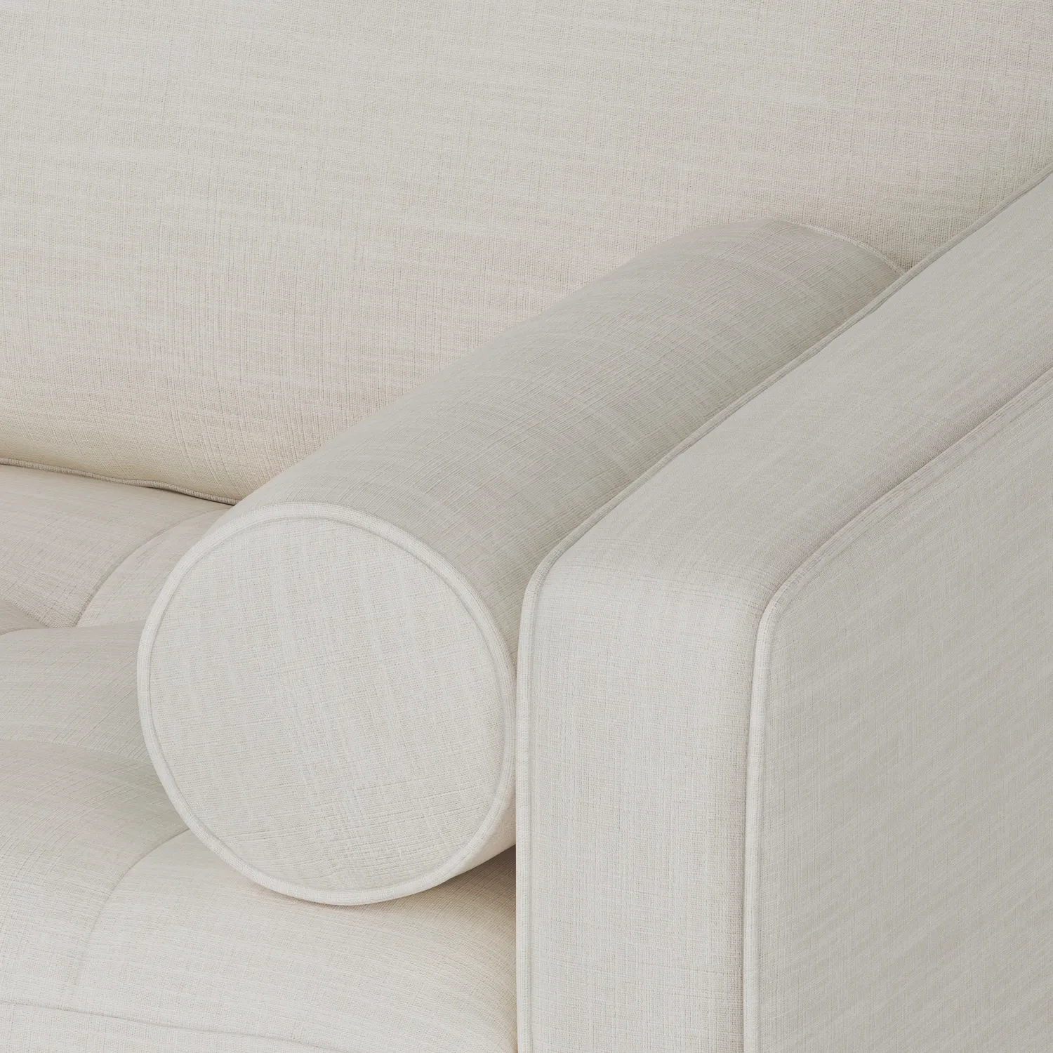 Sven 72_ Tufted Loveseat - Biscuit Cream - Image 4