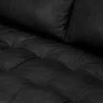 Sven 72_ Tufted Leather Loveseat - Oxford Black