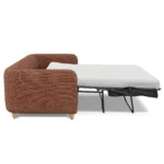 Vati 80_ Sofa Bed - Natural Oak and Napa Rust