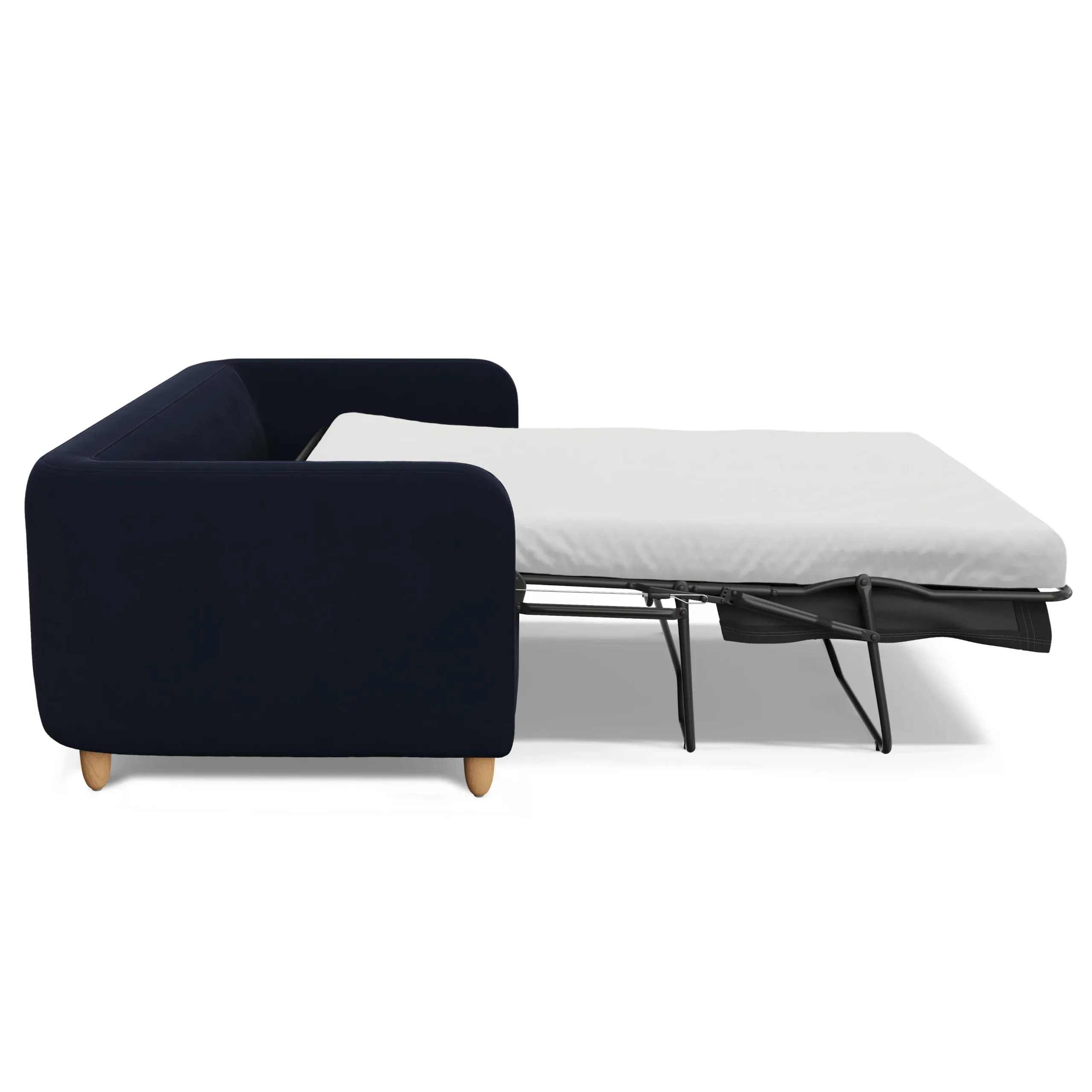 Vati 80_ Velvet Sofa Bed - Natural Oak and Hale Ink - Image 14