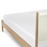 Lenia King Upholstered Bed - White Oak and Lunaria White Bouclé