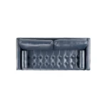 Sven 88_ Tufted Leather Sofa Bed - Oxford Blue