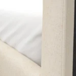 Rosin King Upholstered Bed - Natural Oak and Sand Ivory