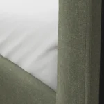 Rosin King Upholstered Bed - Smoked Oak and Welsh Green