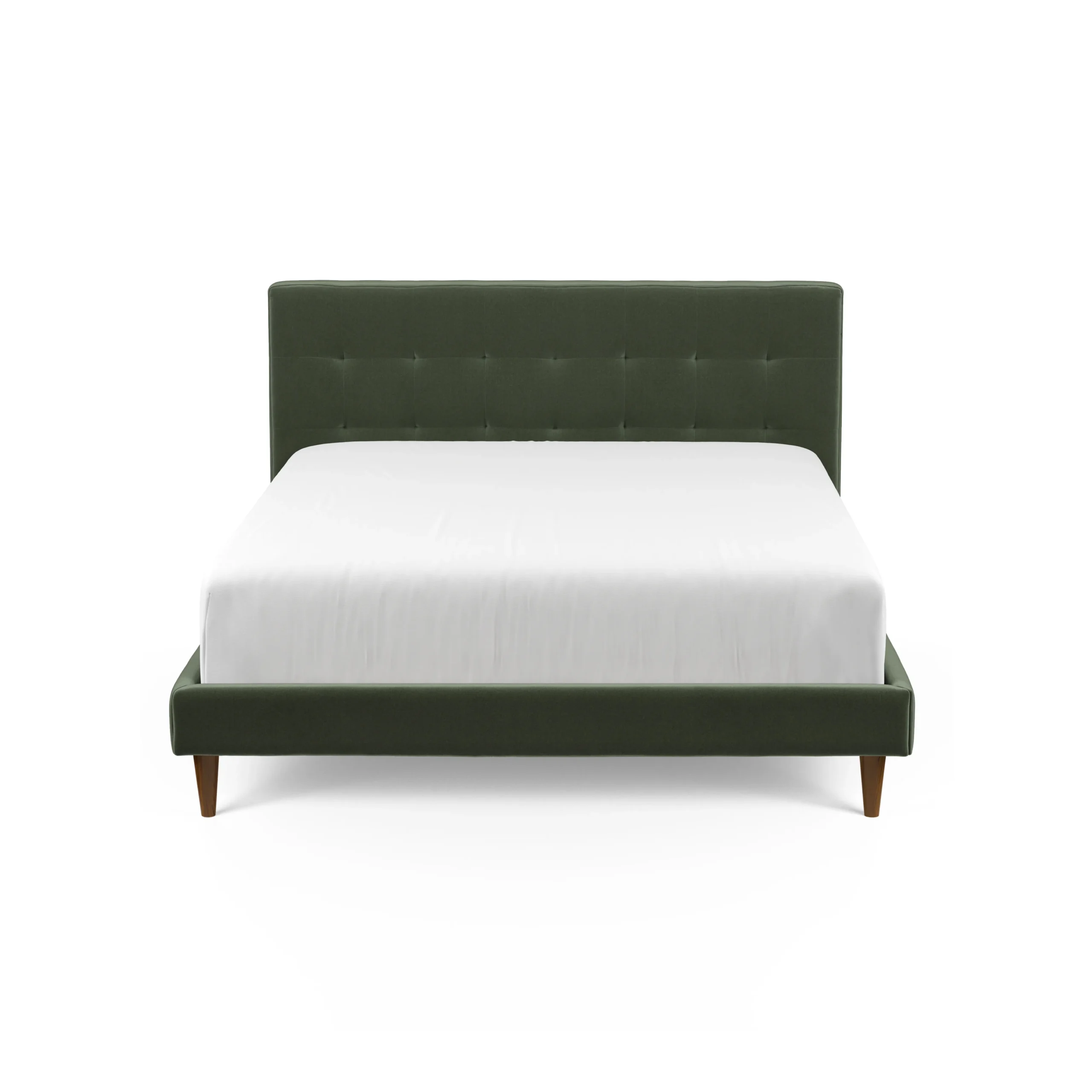 Sven Queen Tufted Velvet Bed - Plush Pacific Green - Image 6