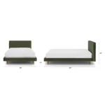 Tessu Full Low Profile Velvet Bed - Hale Fir Green