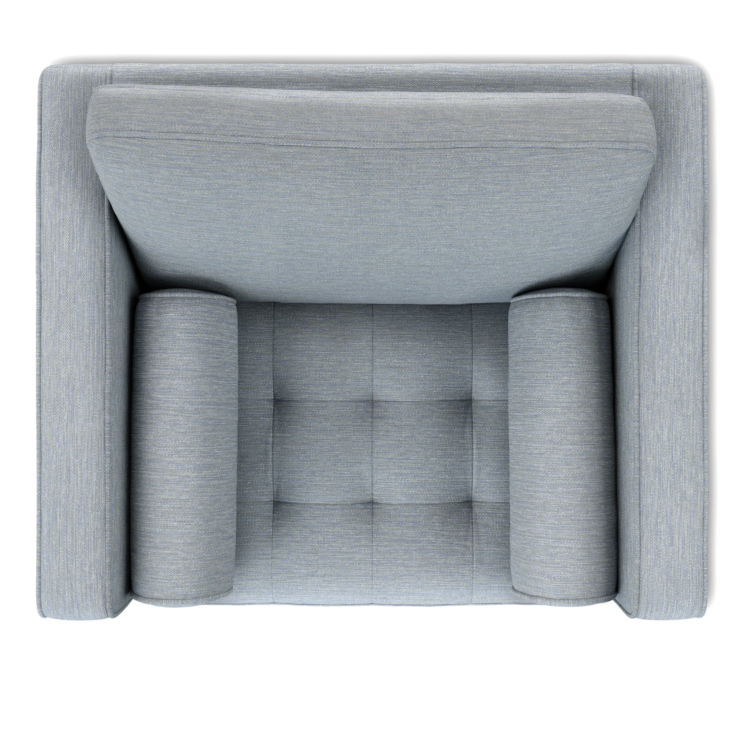 Sven 45.5_ Tufted Sleeper Chair - Silver Light Blue - Image 9