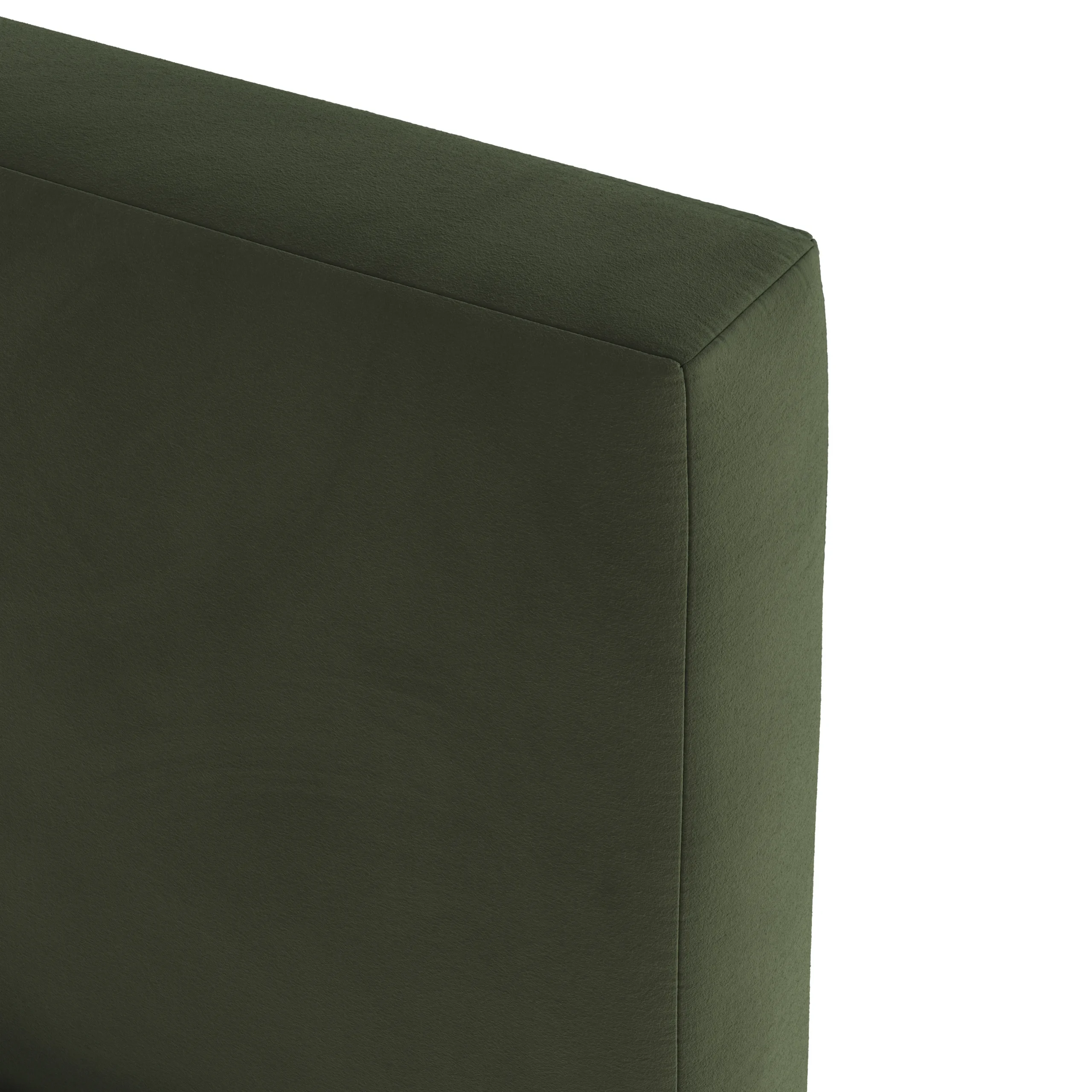 Tessu Queen Low Profile Velvet Bed - Hale Fir Green - Image 3