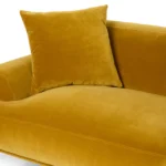 Abisko 91_ Velvet Sofa - Plush Yarrow Gold