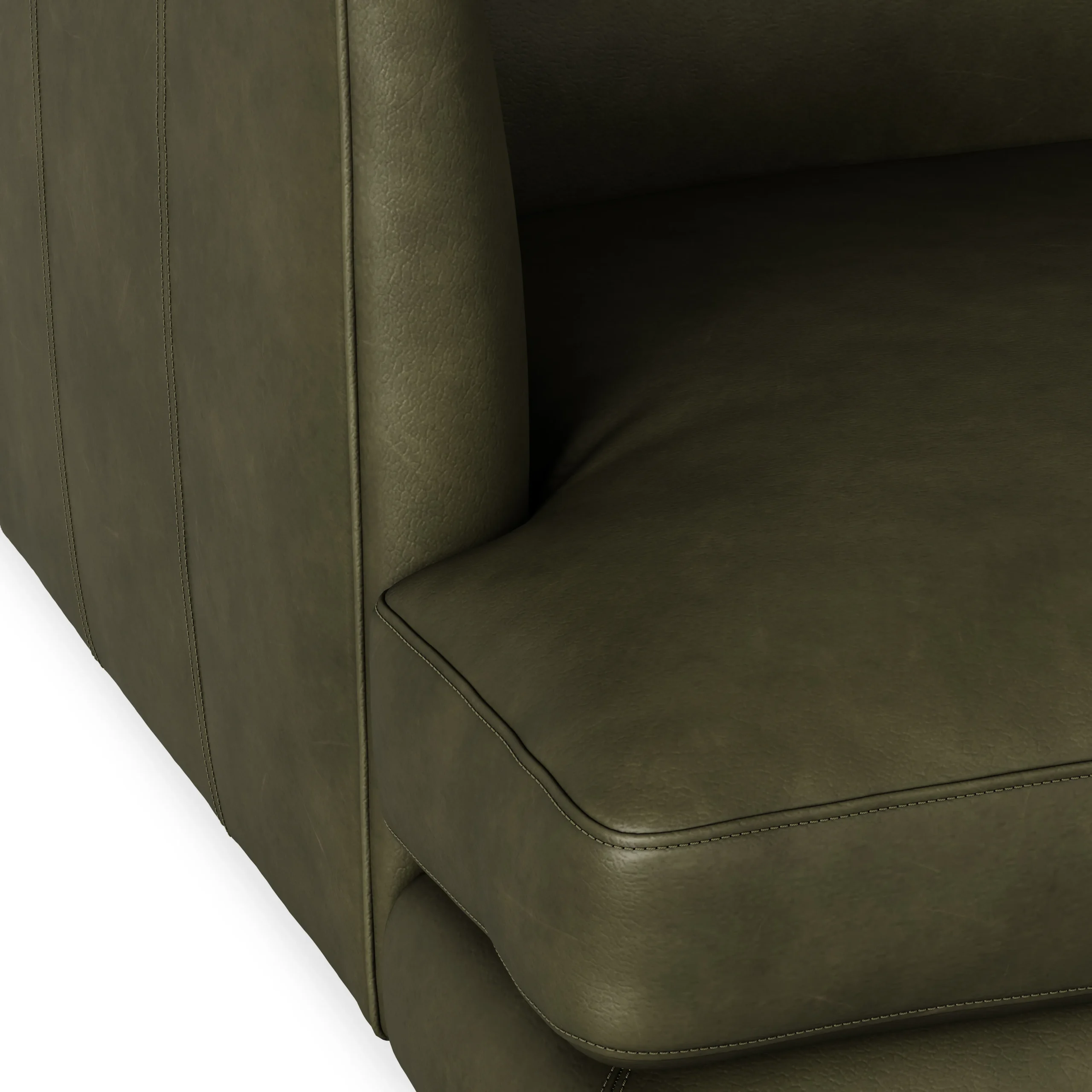 Burrard 67_ Leather Loveseat - Charme Green - Image 6
